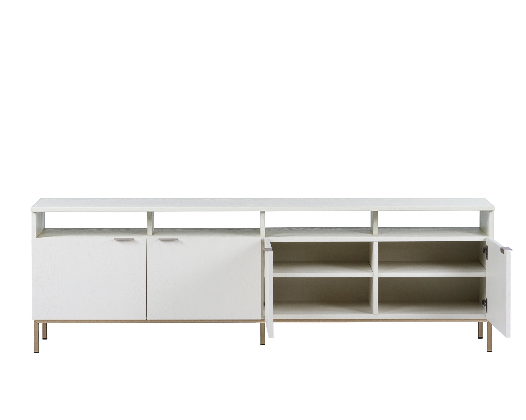 Sunpan Ambrose Modular Storage Cabinet Champagne Gold Cream