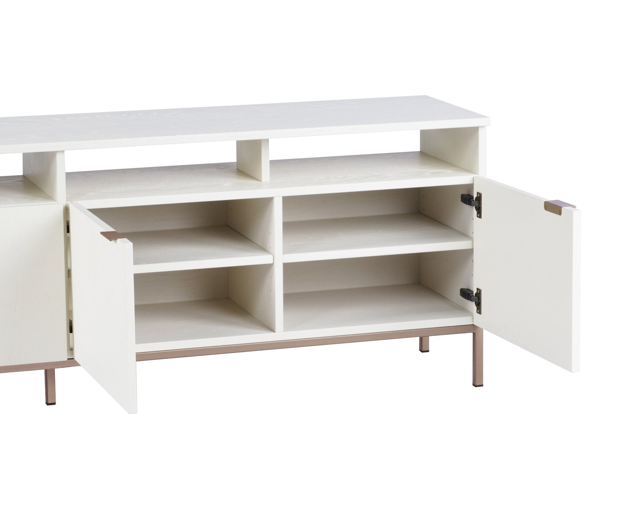 Sunpan Ambrose Modular Storage Cabinet Champagne Gold Cream