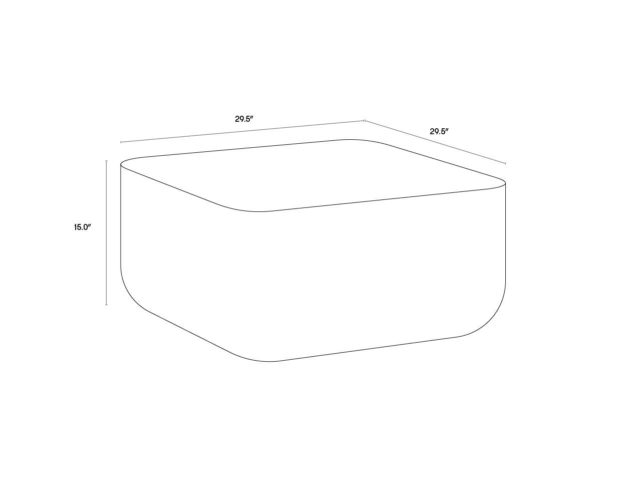 Sunpan Strut Coffee Table