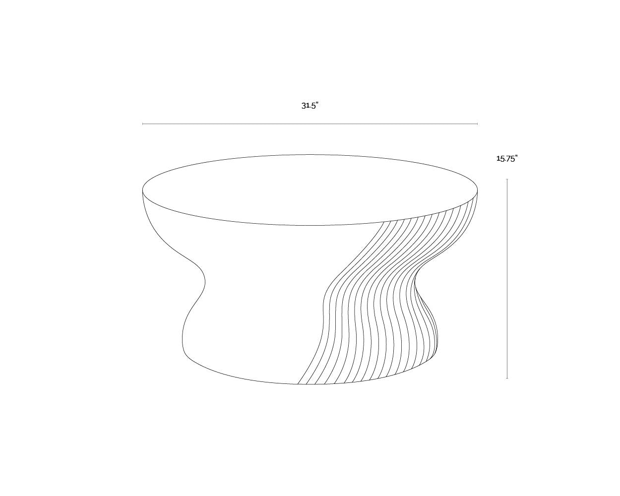 Sunpan Cara Coffee Table White