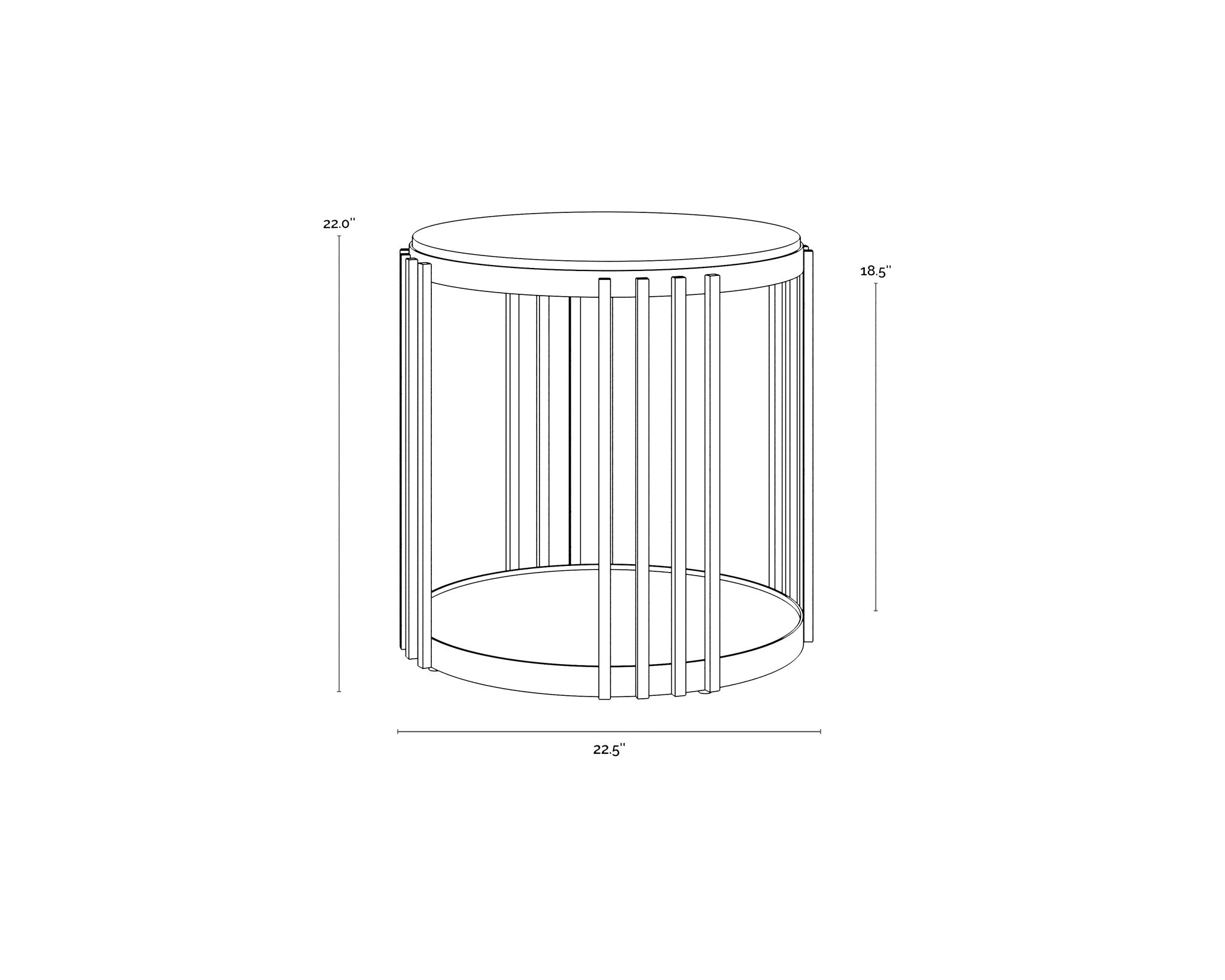 Sunpan Naxos Side Table