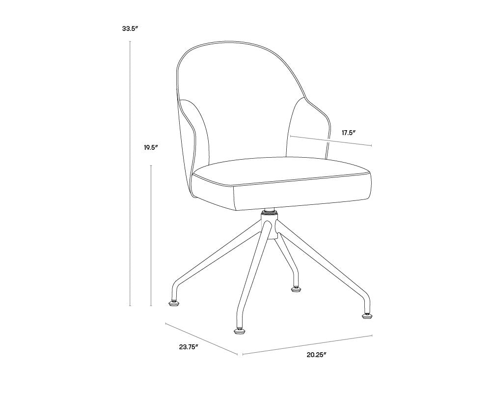 Sunpan Bretta Swivel Dining Chair