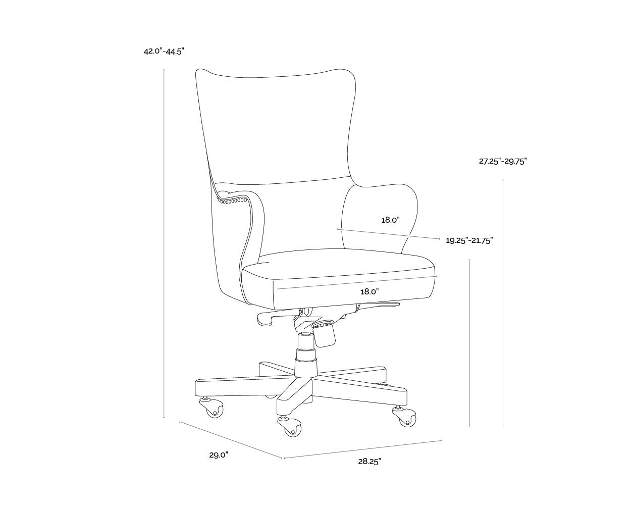 Sunpan Hubert Office Chair Tobacco Tan