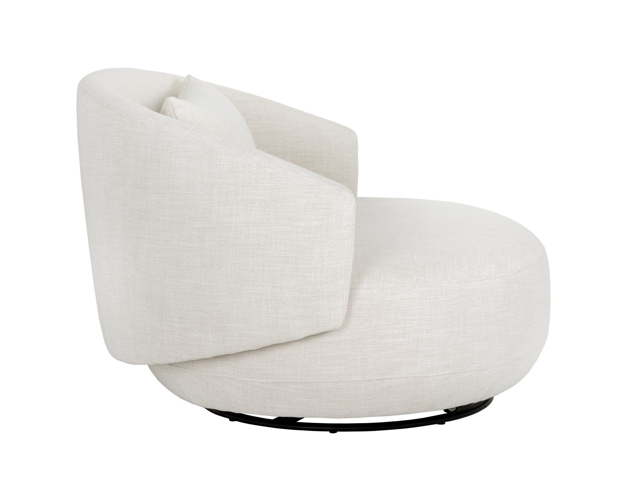 Sunpan Walsh Swivel Lounge Chair Effie Linen