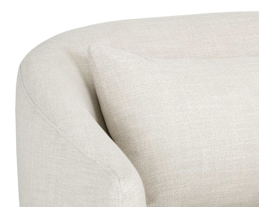 Sunpan Walsh Swivel Lounge Chair Effie Linen
