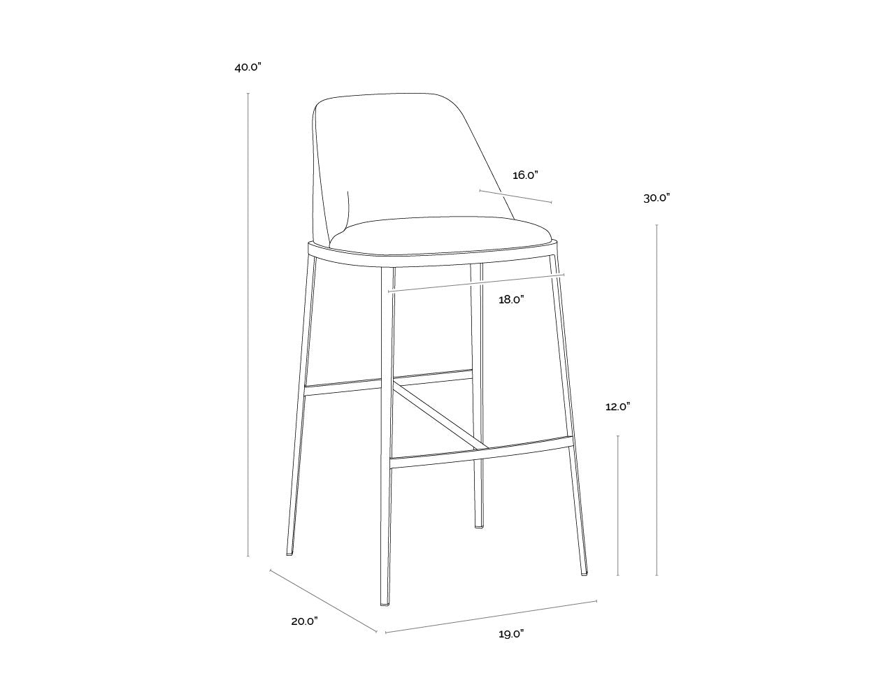 Sunpan Dover Barstool