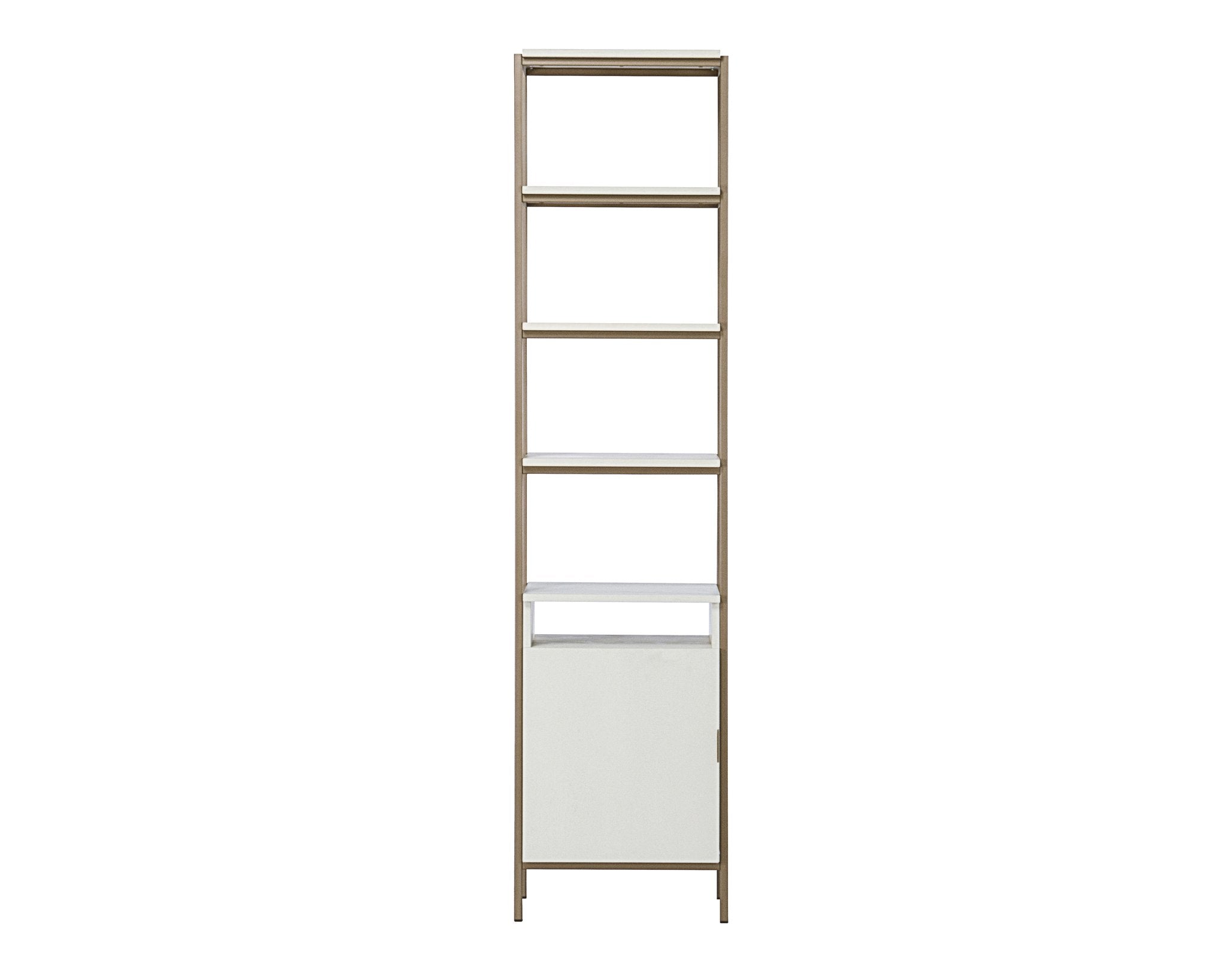 Sunpan Ambrose Modular Bookcase Small Champagne Gold Cream
