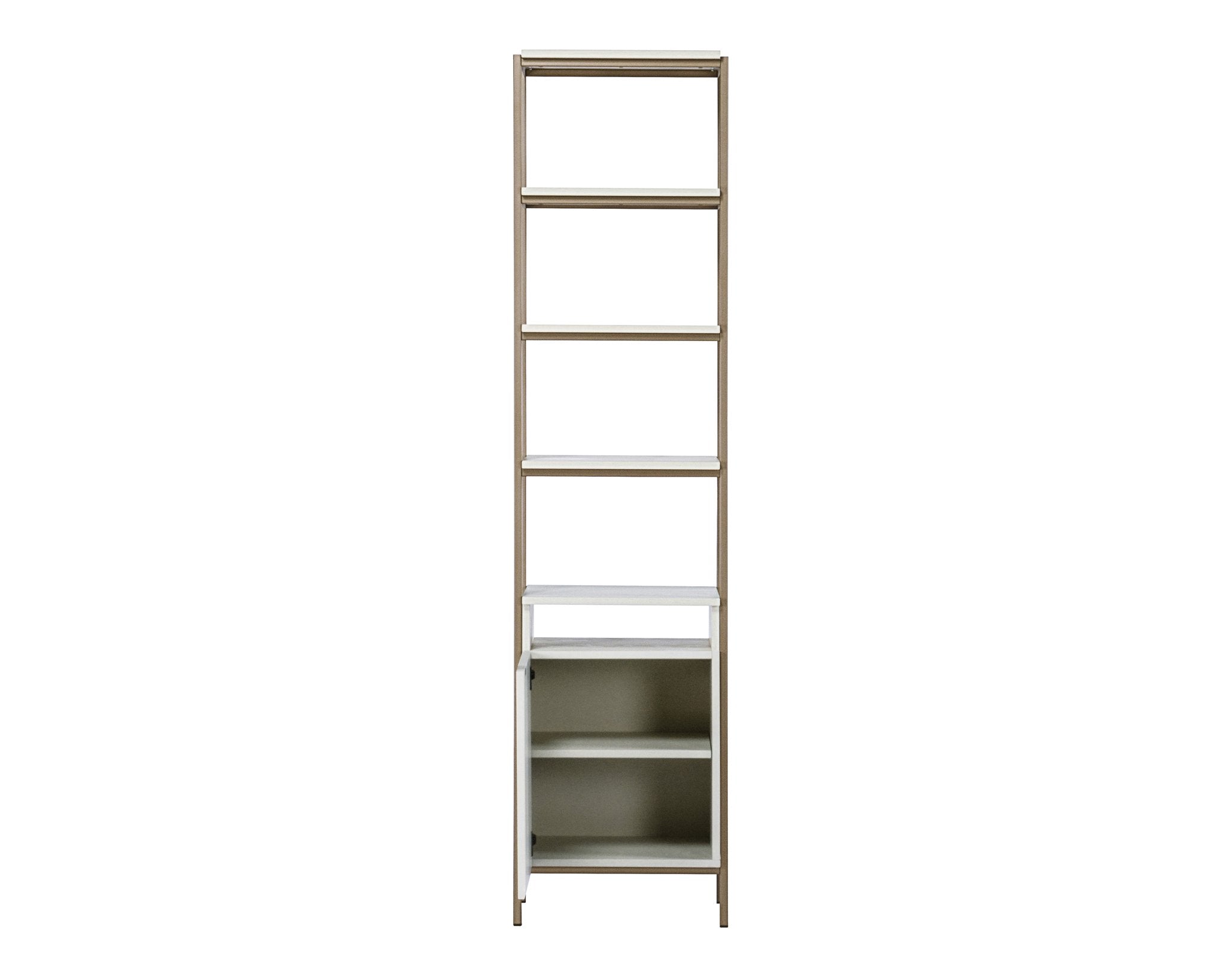 Sunpan Ambrose Modular Bookcase Small Champagne Gold Cream