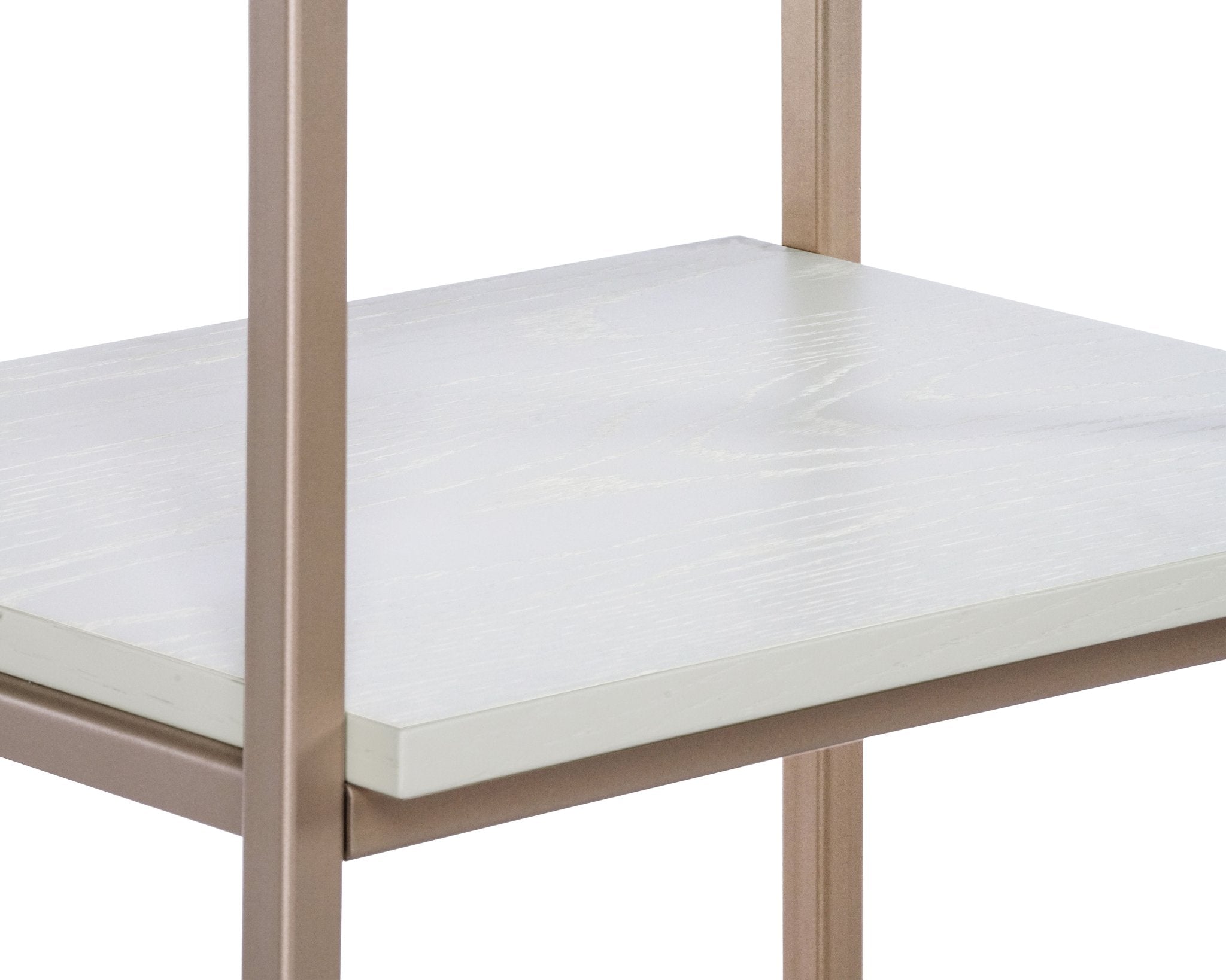 Sunpan Ambrose Modular Bookcase Small Champagne Gold Cream
