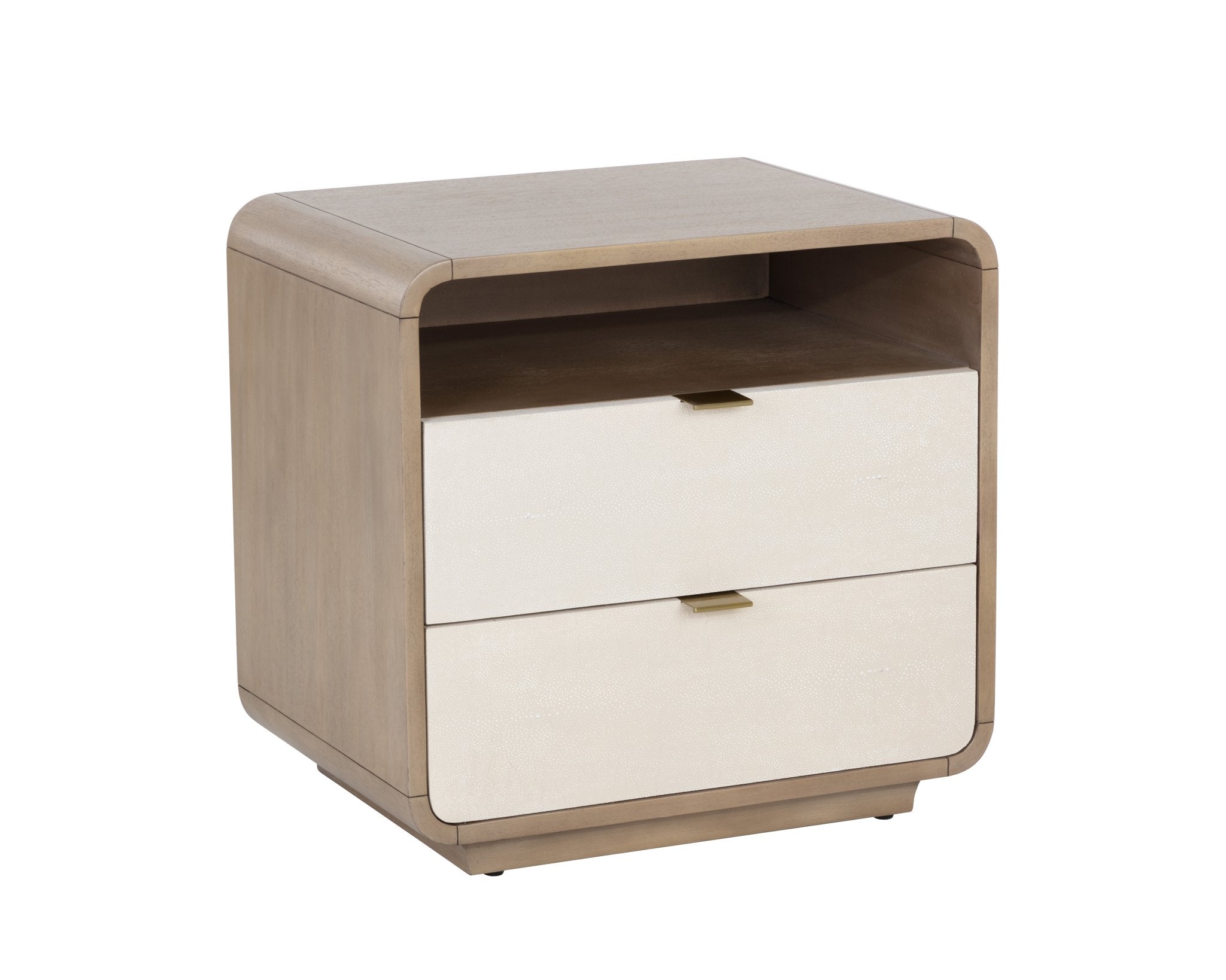 Sunpan Kayden Nightstand Oyster Shagreen