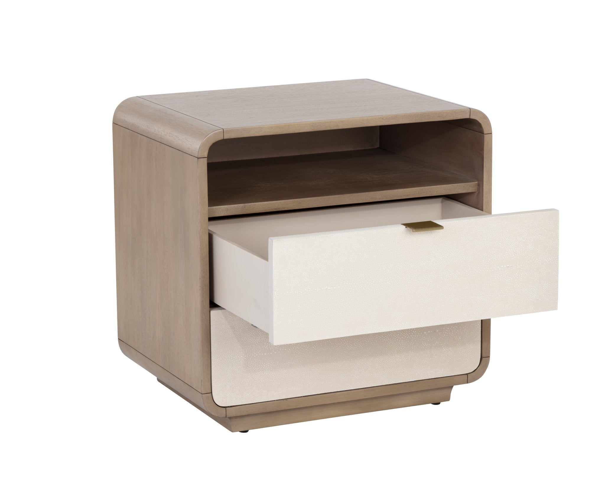 Sunpan Kayden Nightstand Oyster Shagreen