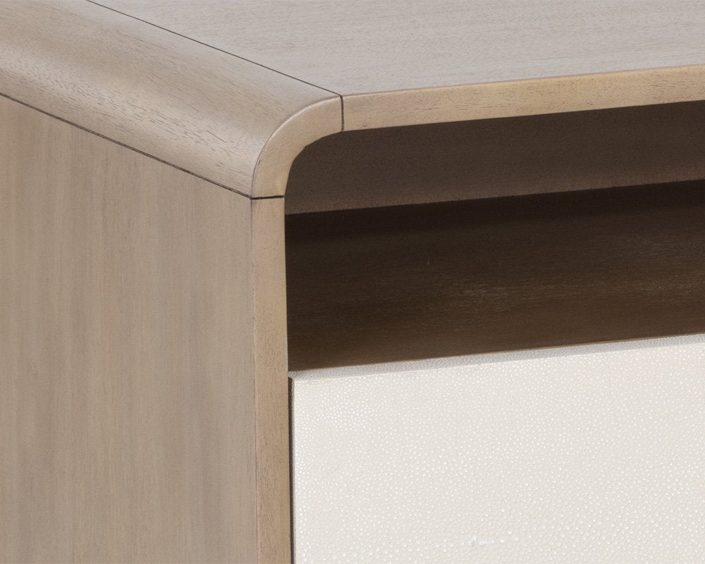 Sunpan Kayden Nightstand Oyster Shagreen