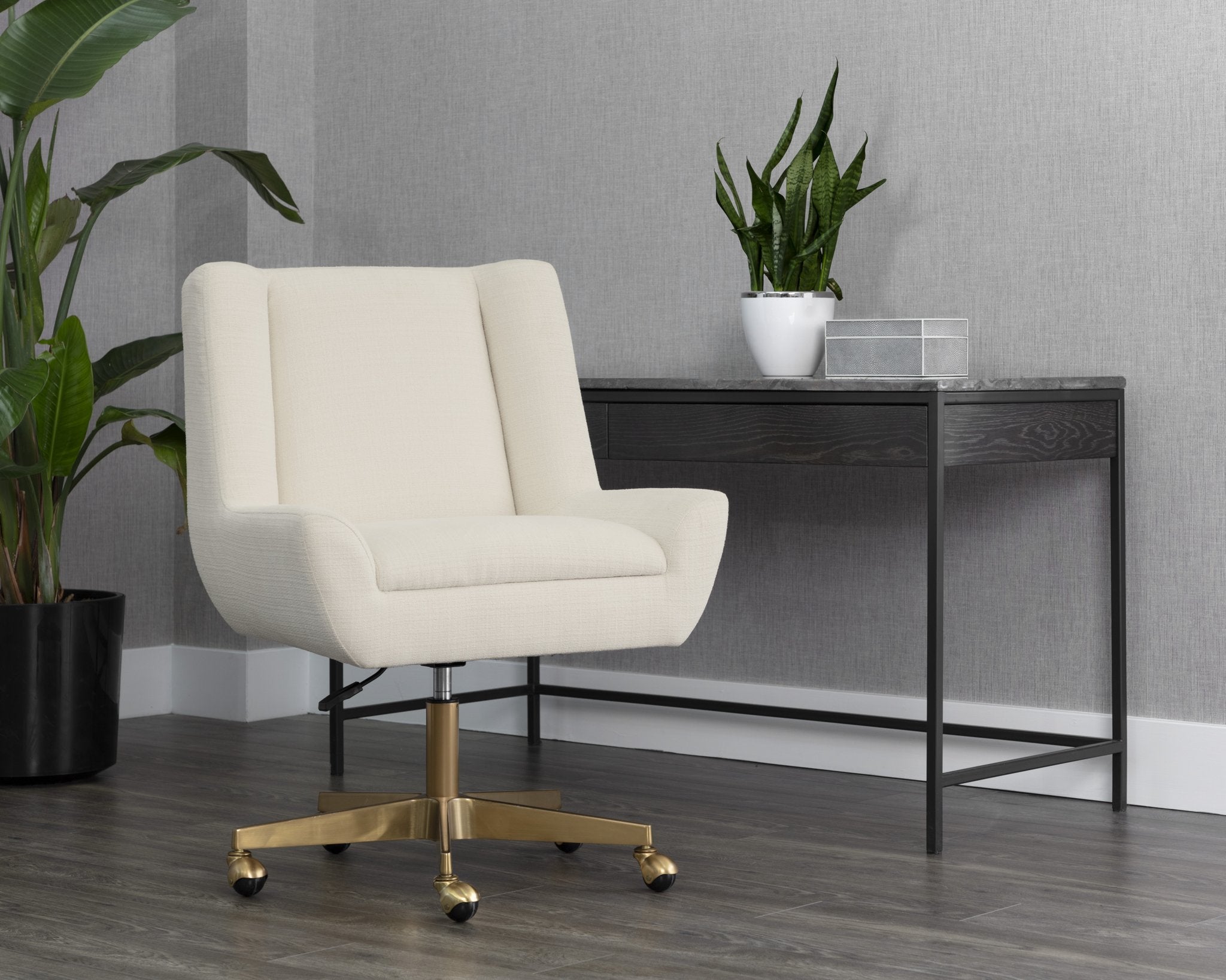 Sunpan Mirian Office Chair Zenith Alabaster