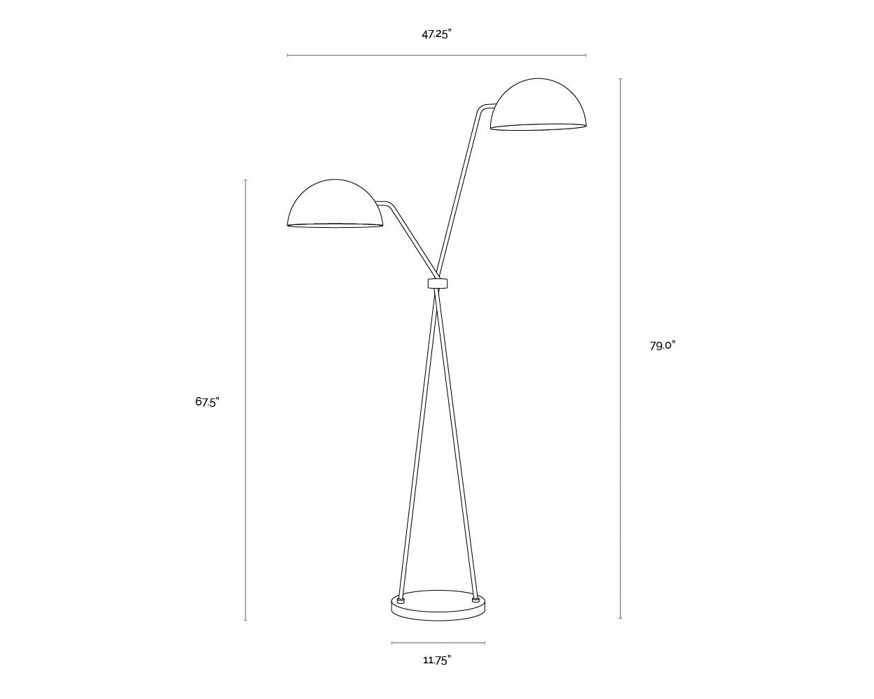 Sunpan Faven Floor Lamp Black