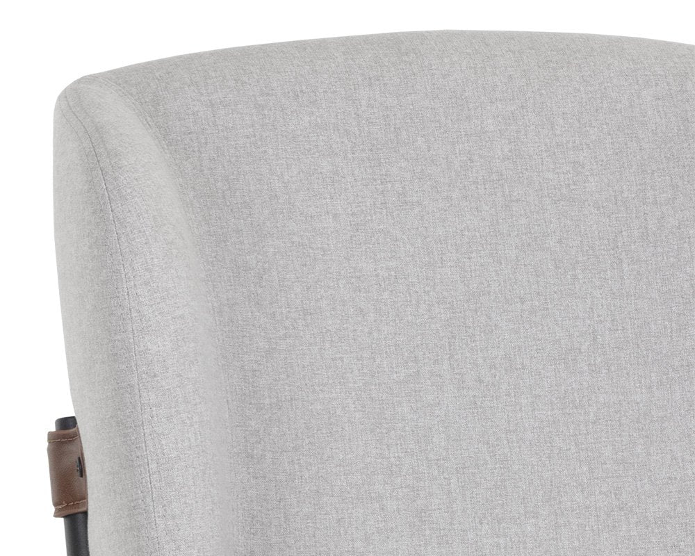 Sunpan Pearce Counter Stool Light Grey / Bravo Cognac Set Of 2