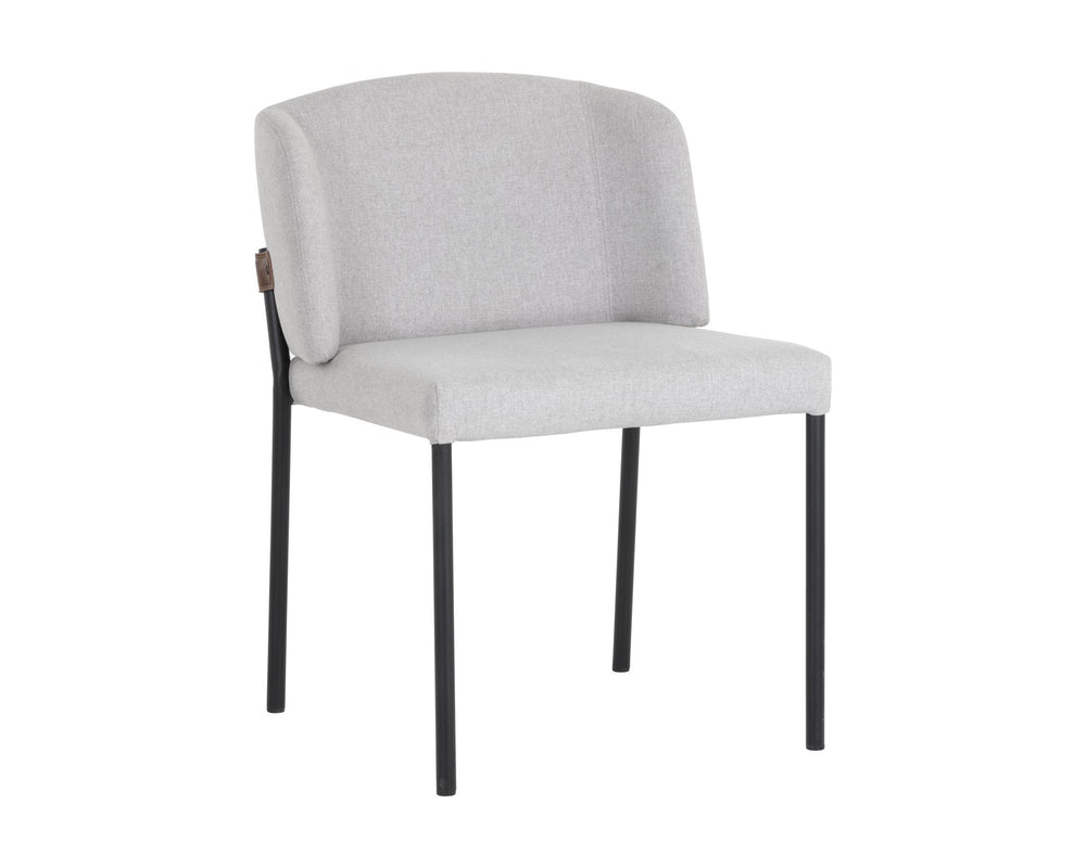 Sunpan Pearce Dining Chair Light Grey / Bravo Cognac Set Of 2