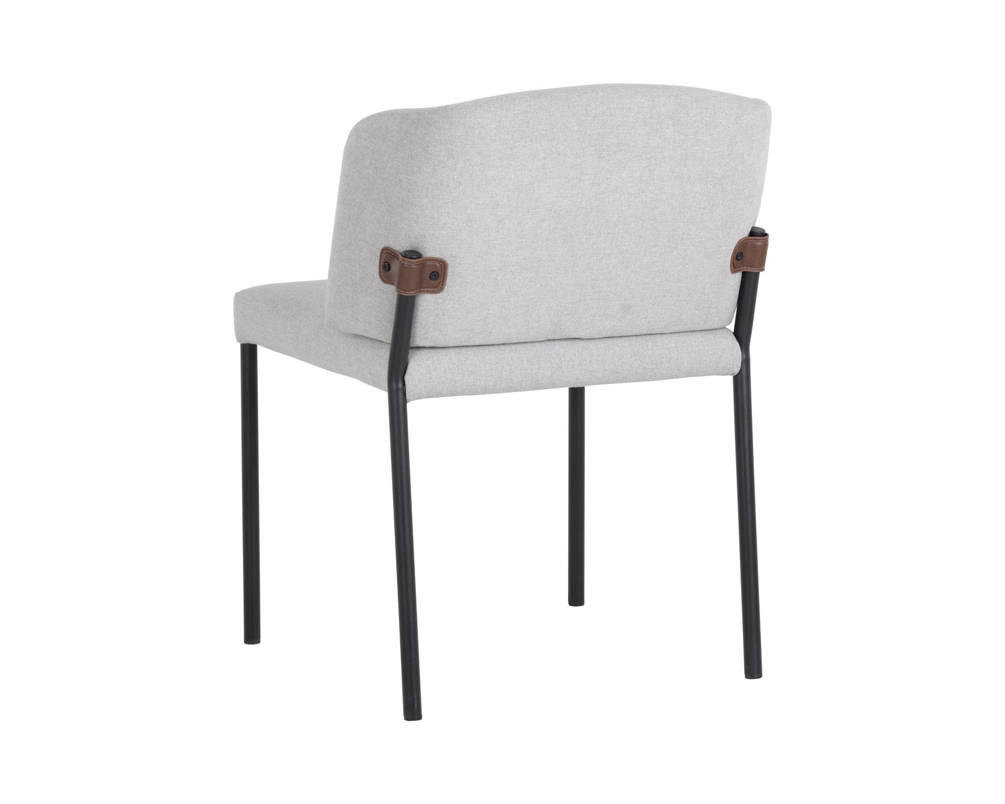 Sunpan Pearce Dining Chair Light Grey / Bravo Cognac Set Of 2