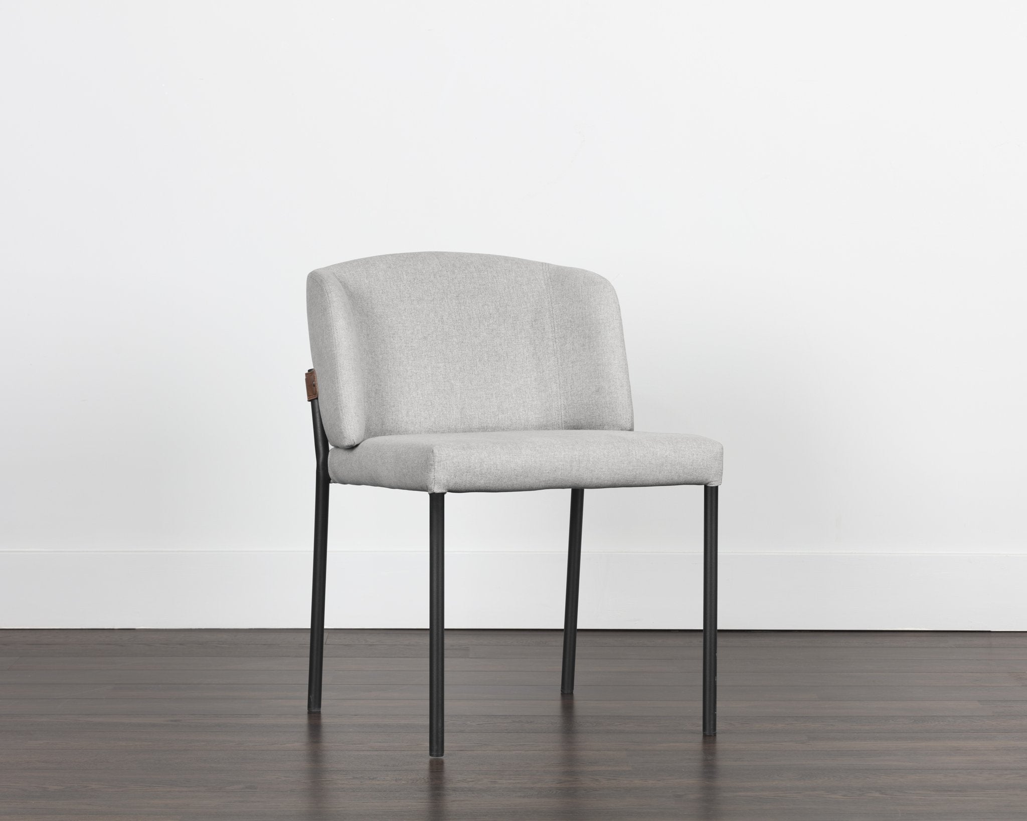 Sunpan Pearce Dining Chair Light Grey / Bravo Cognac Set Of 2