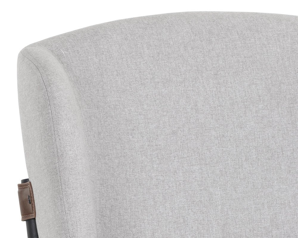 Sunpan Pearce Dining Chair Light Grey / Bravo Cognac Set Of 2