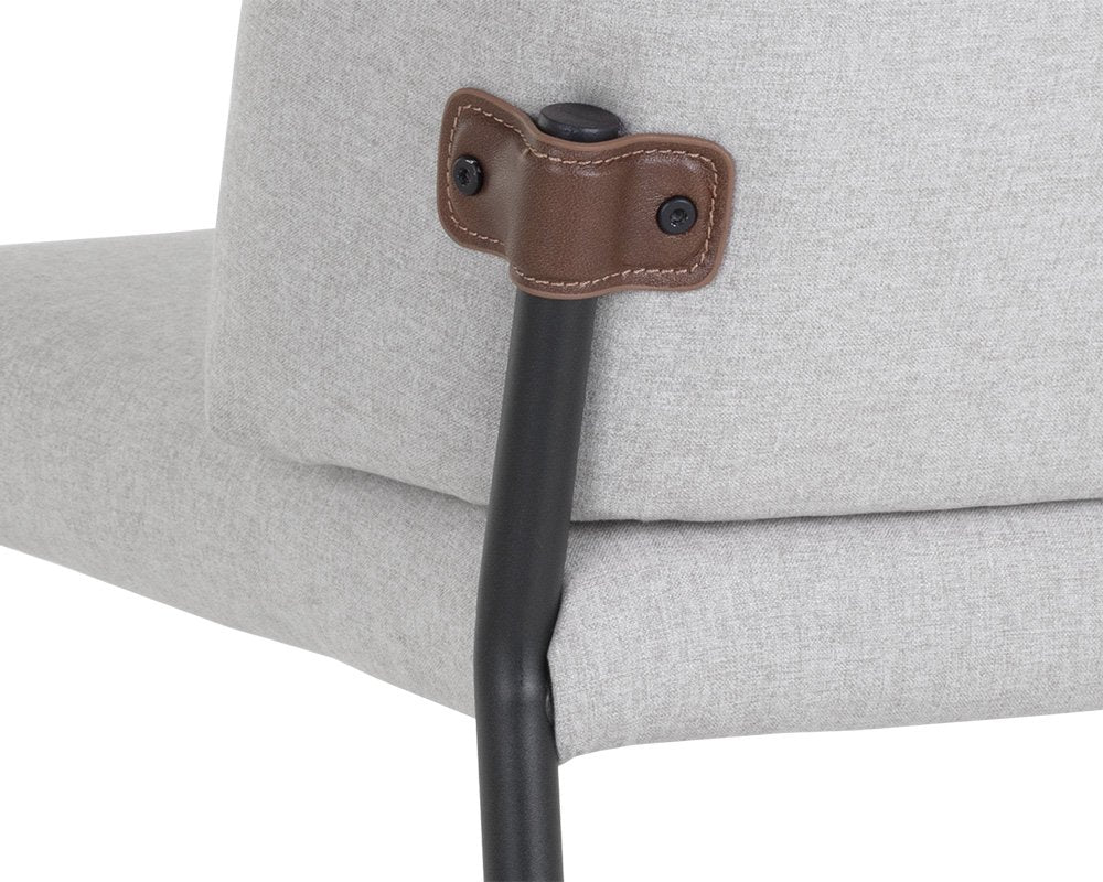 Sunpan Pearce Dining Chair Light Grey / Bravo Cognac Set Of 2