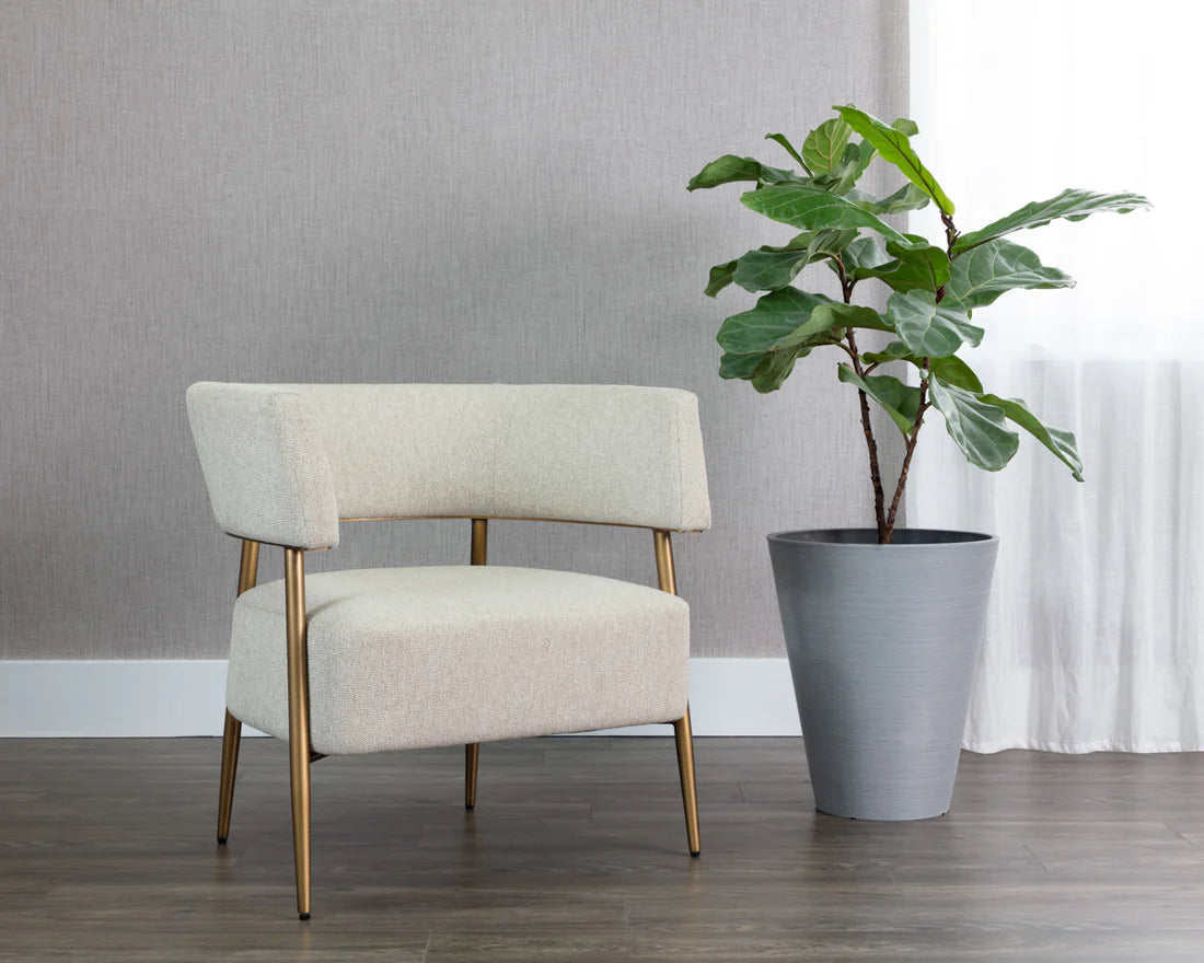 Sunpan Maestro Lounge Chair Dove Cream
