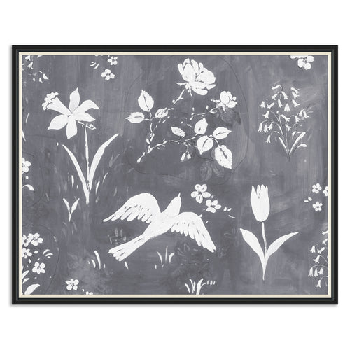 Paule Marrot Flower Garden Gris Art, Grey