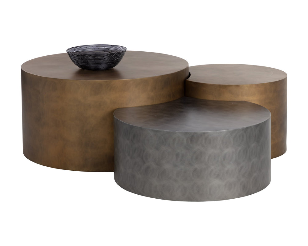 Sunpan Neo Nesting Coffee Table Antique Brass