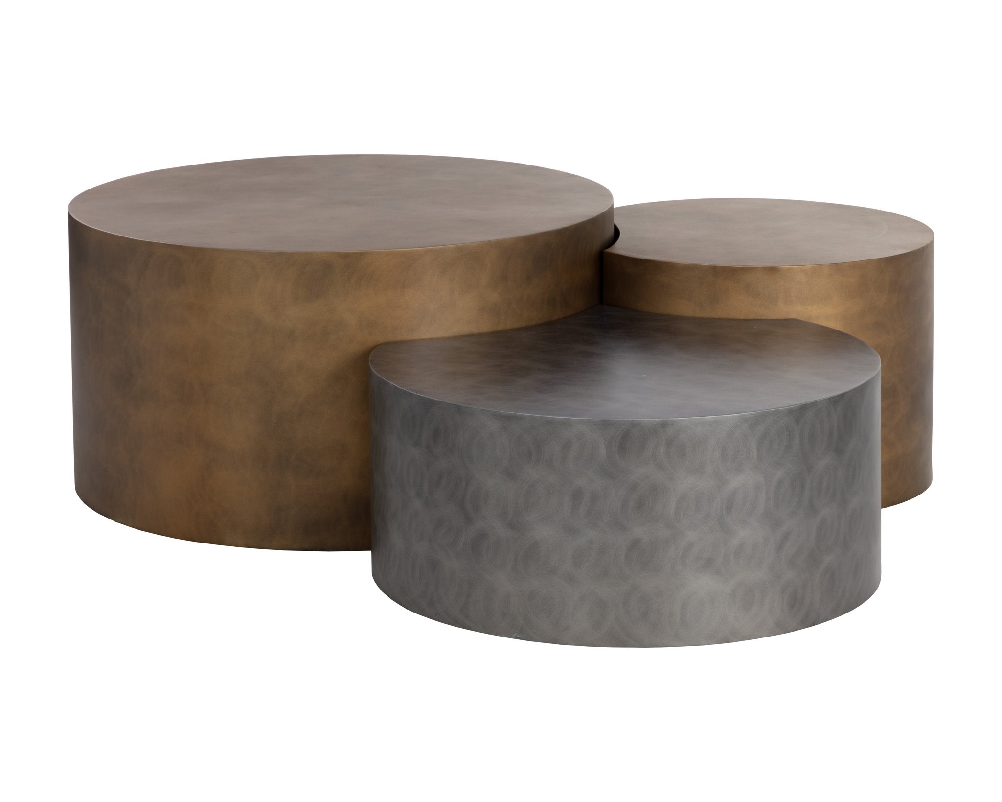 Sunpan Neo Nesting Coffee Table Antique Brass