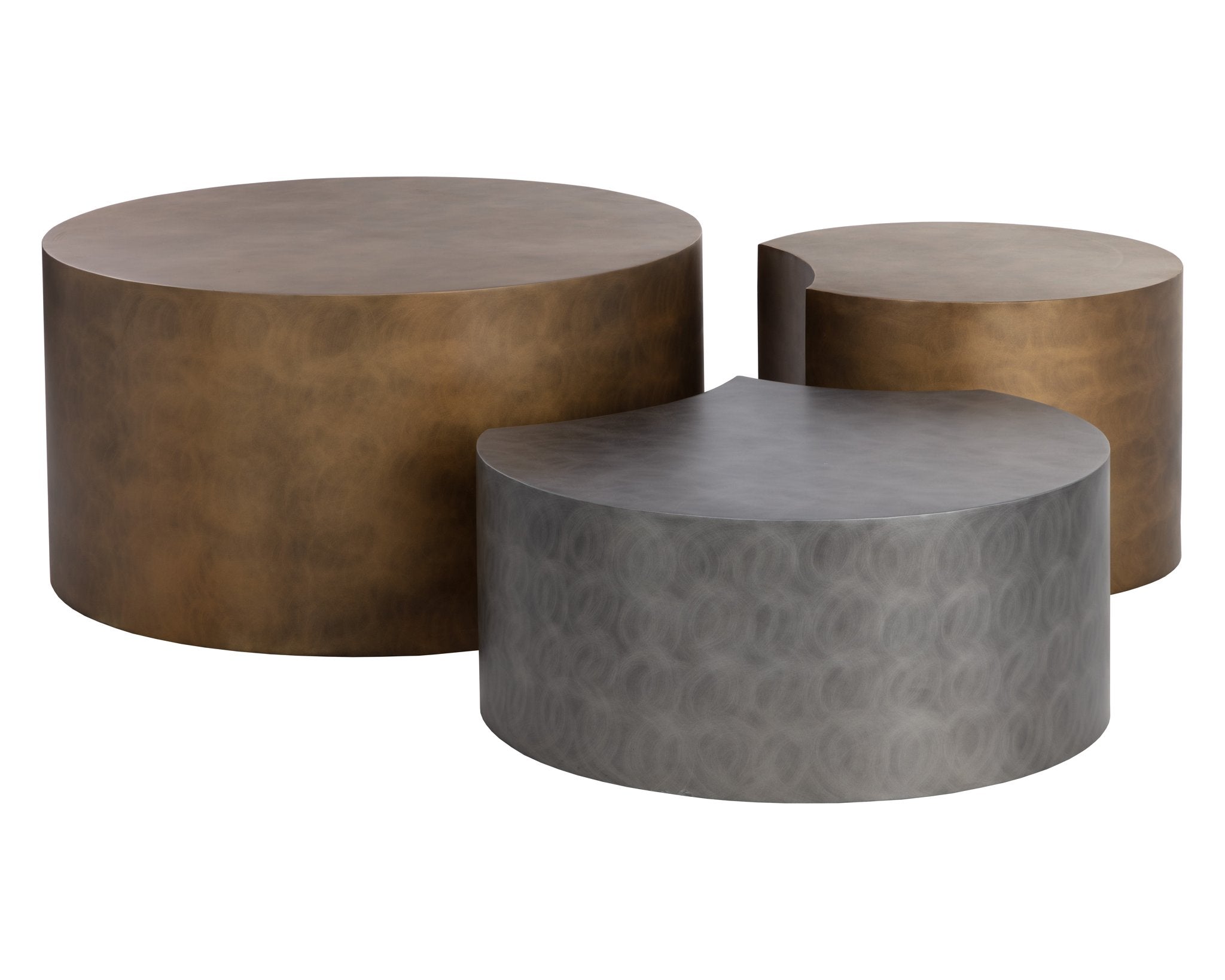 Sunpan Neo Nesting Coffee Table Antique Brass