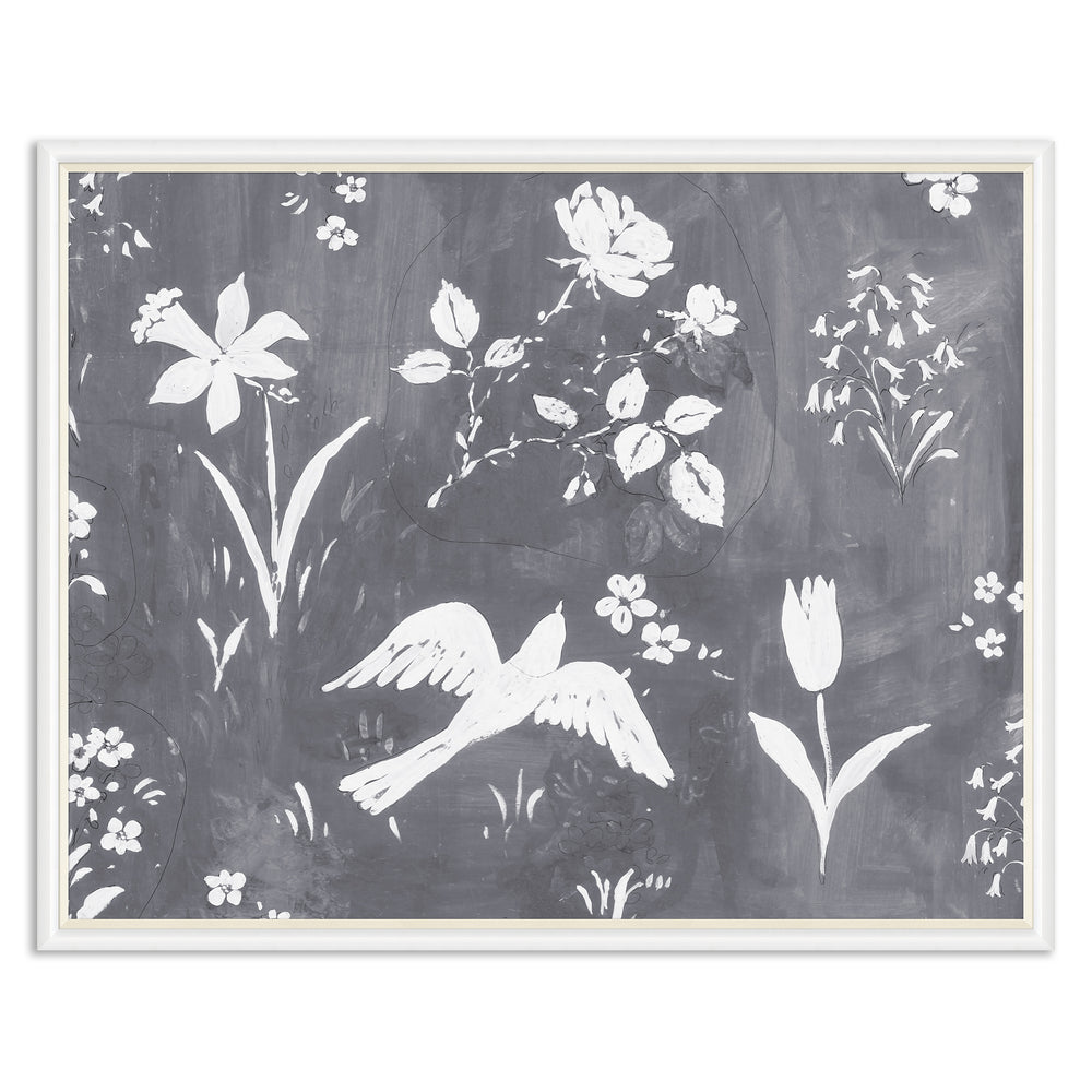 Paule Marrot Flower Garden Gris Art, Grey