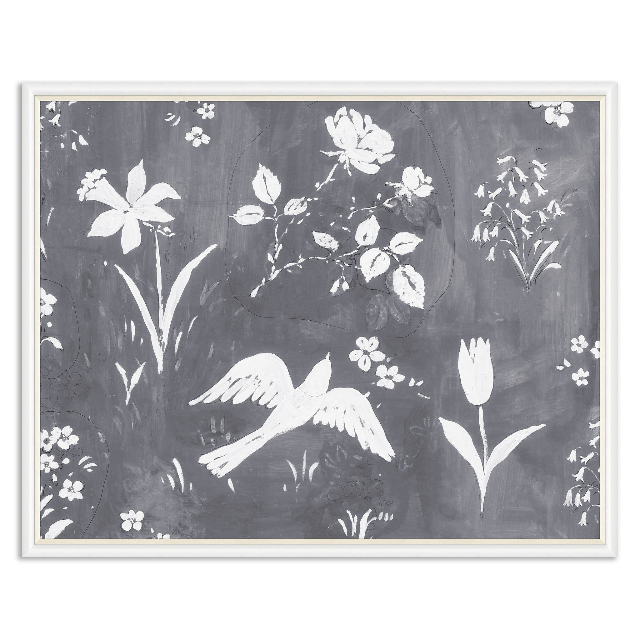 Paule Marrot Flower Garden Gris Art, Grey