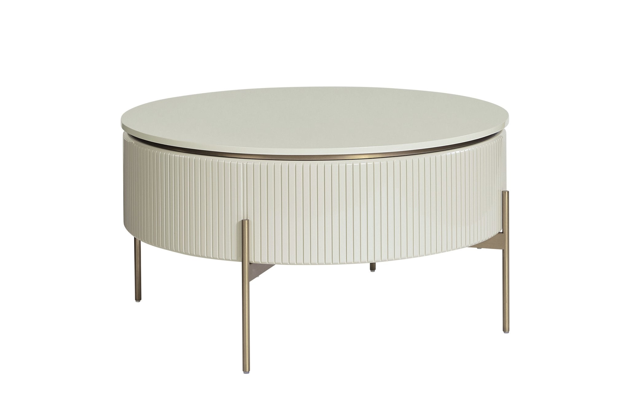 Sunpan Paloma Lift Top Coffee Table High Gloss Cream