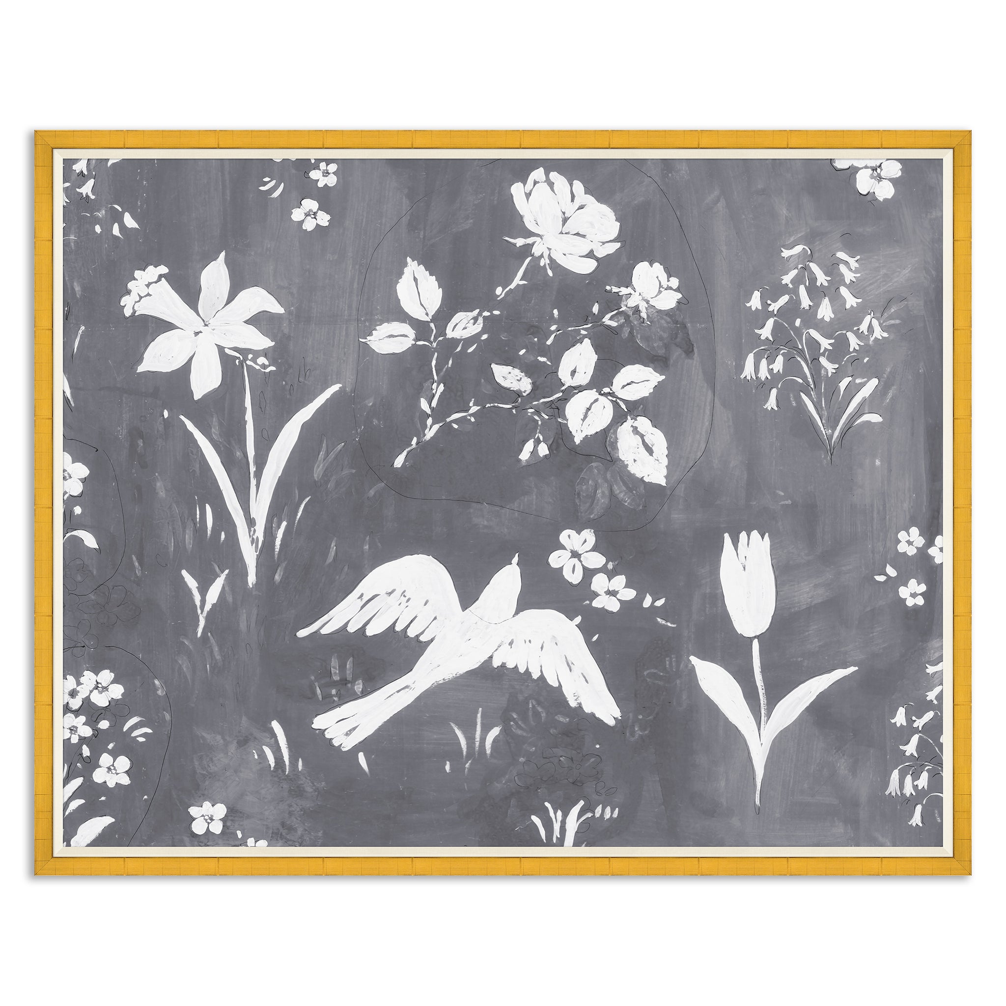 Paule Marrot Flower Garden Gris Art, Grey