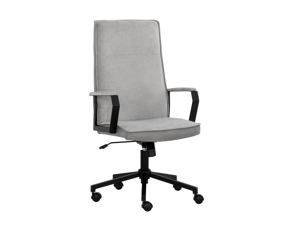 Sunpan Swanson Office Chair Polo Club Stone / Bravo Metal