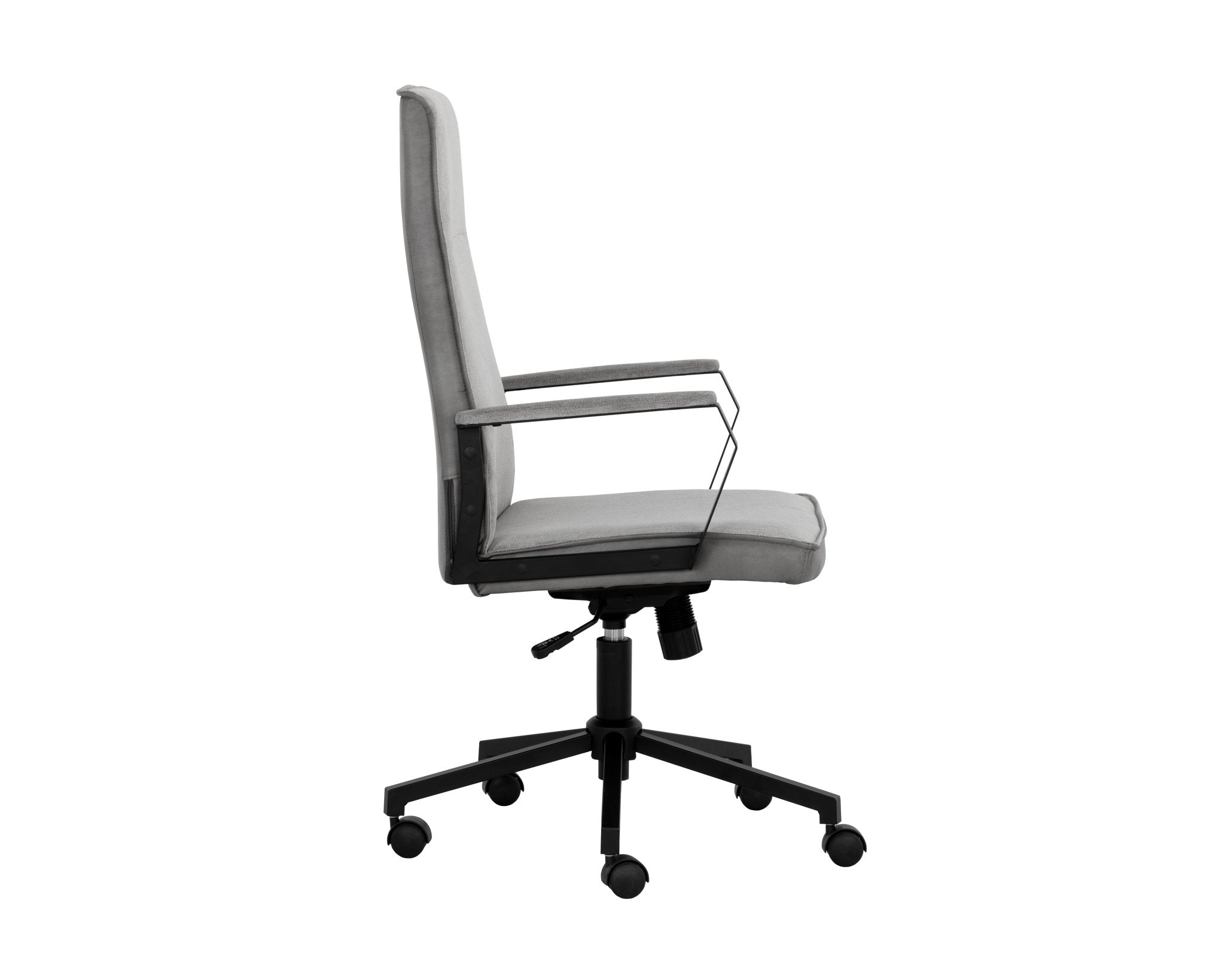 Sunpan Swanson Office Chair Polo Club Stone / Bravo Metal