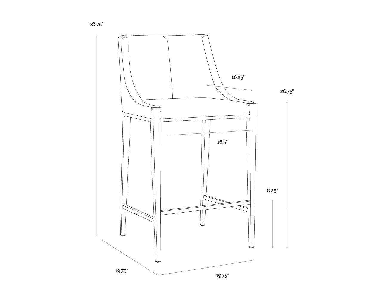 Sunpan Dionne Counter Stool