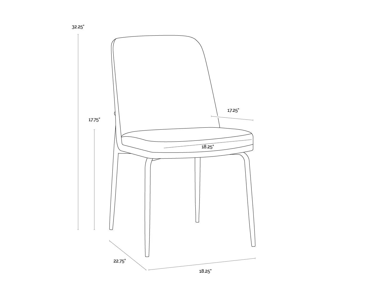 Sunpan Zeke Dining Chair Set Of 2