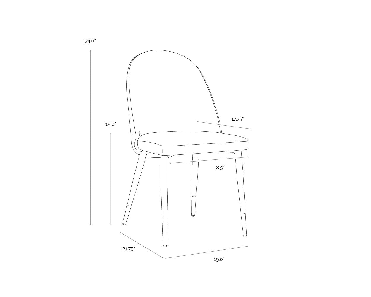 Sunpan Kline Dining Chair