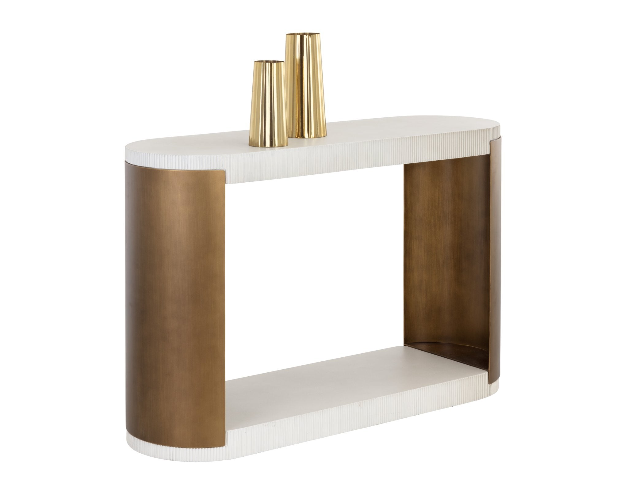 Sunpan Cavette Console Table White