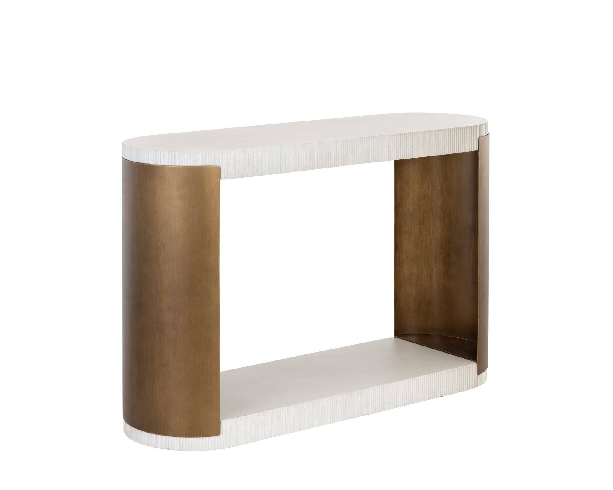 Sunpan Cavette Console Table White