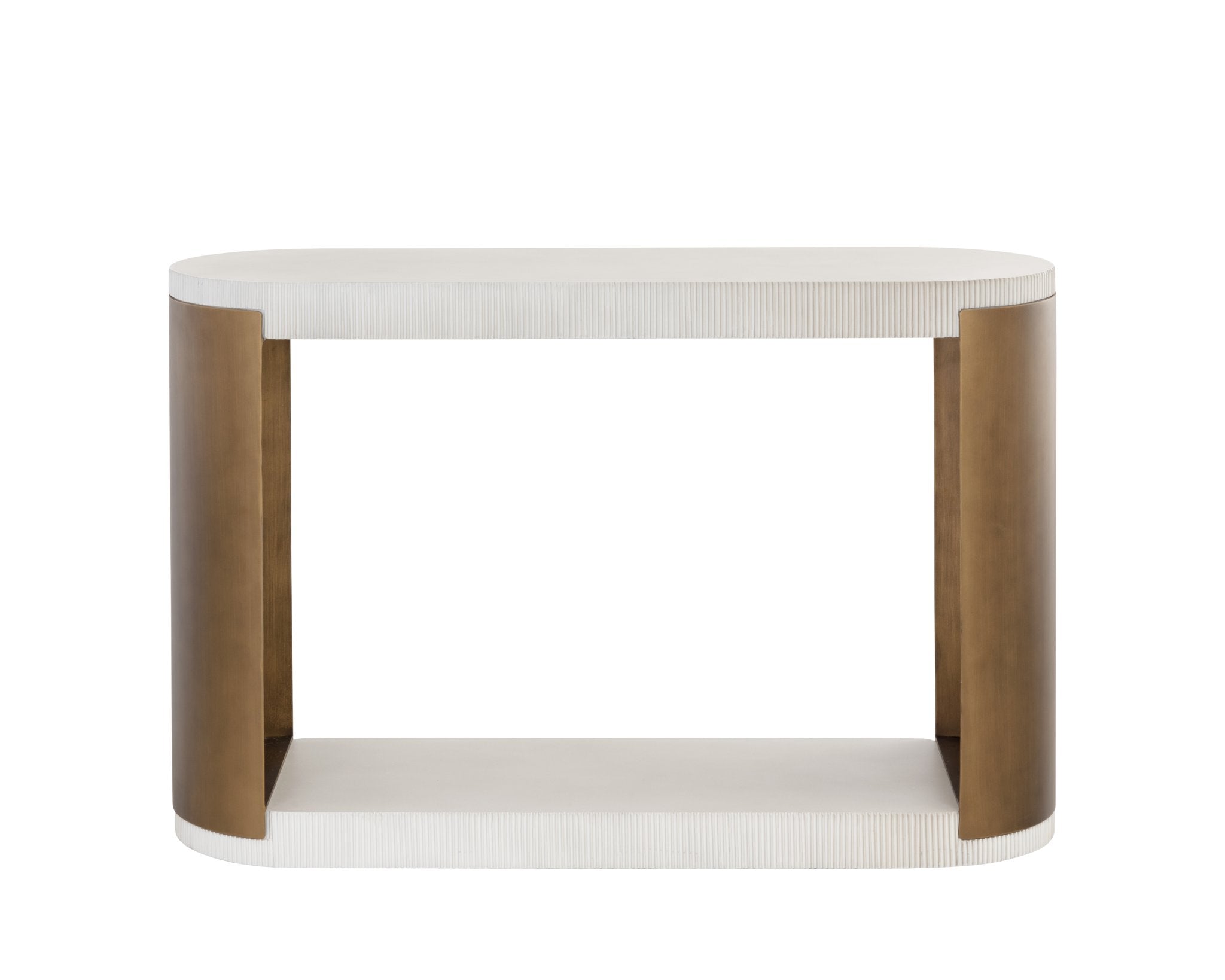 Sunpan Cavette Console Table White