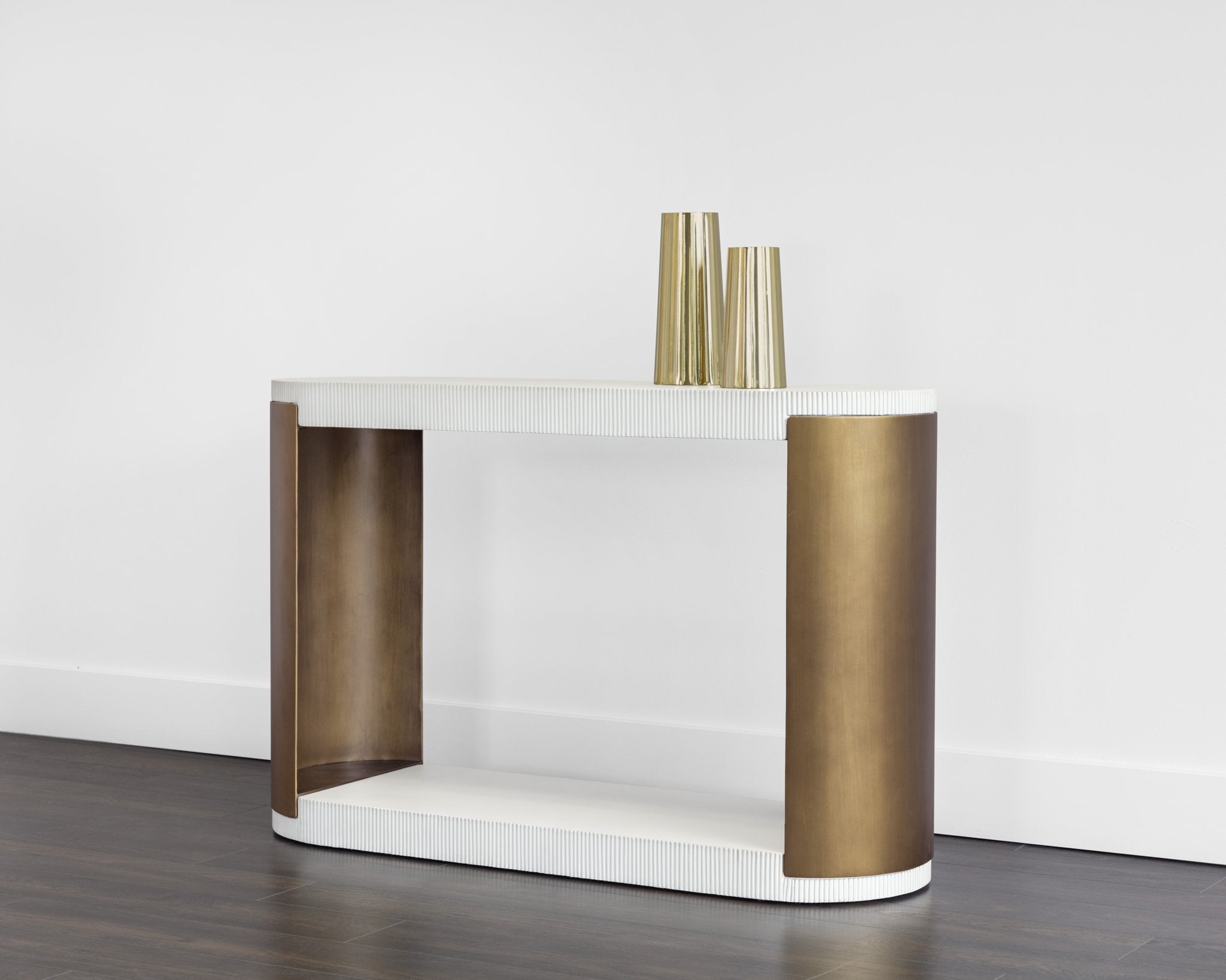 Sunpan Cavette Console Table White