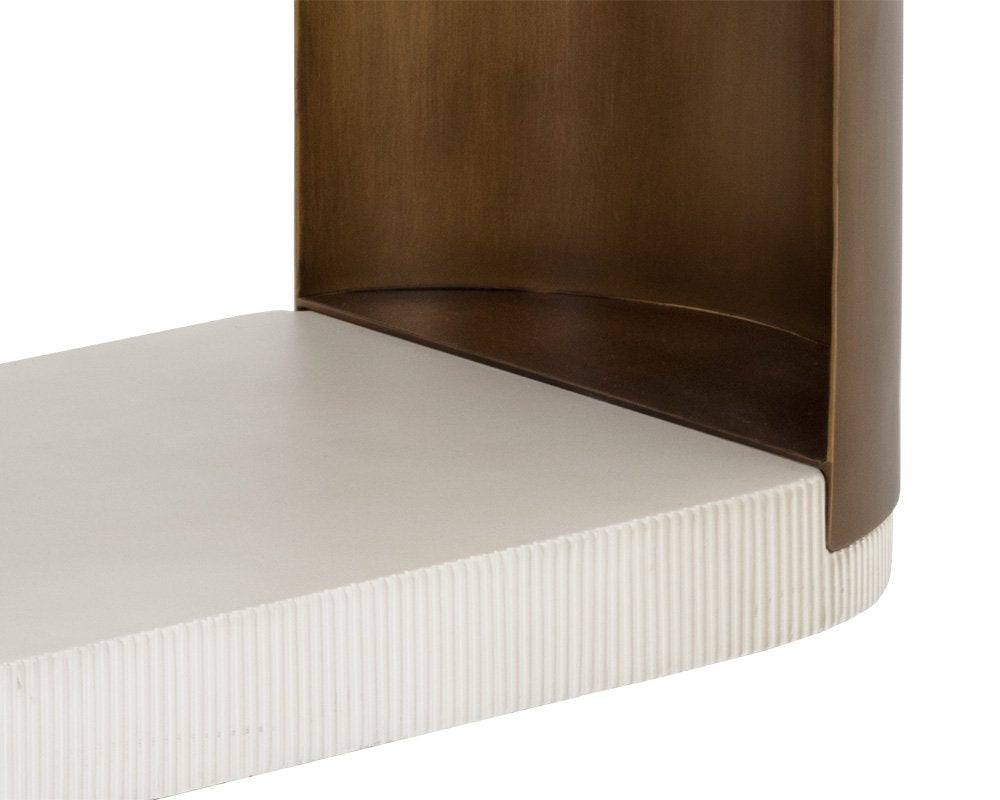 Sunpan Cavette Console Table White