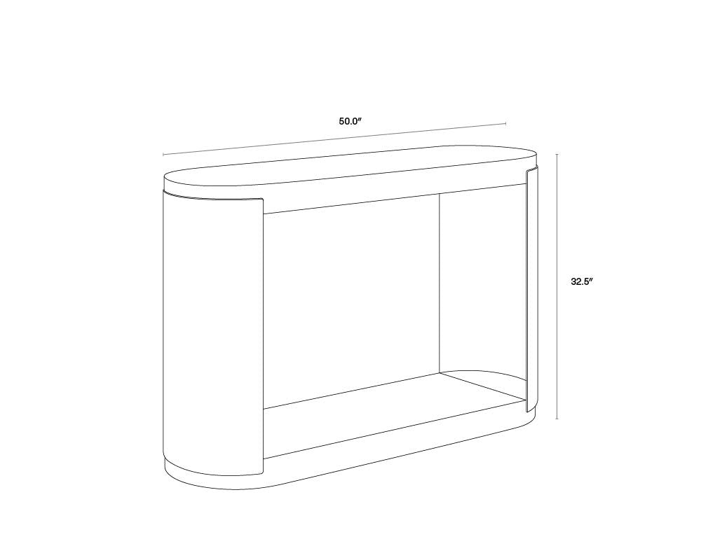 Sunpan Cavette Console Table White