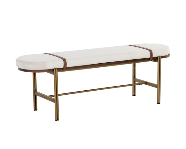 Sunpan Elaine Bench Polo Club Muslin