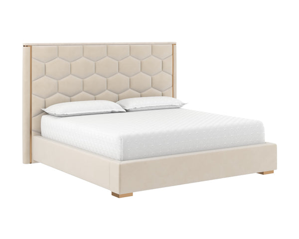Sunpan Alisha Bed King Meg Taupe