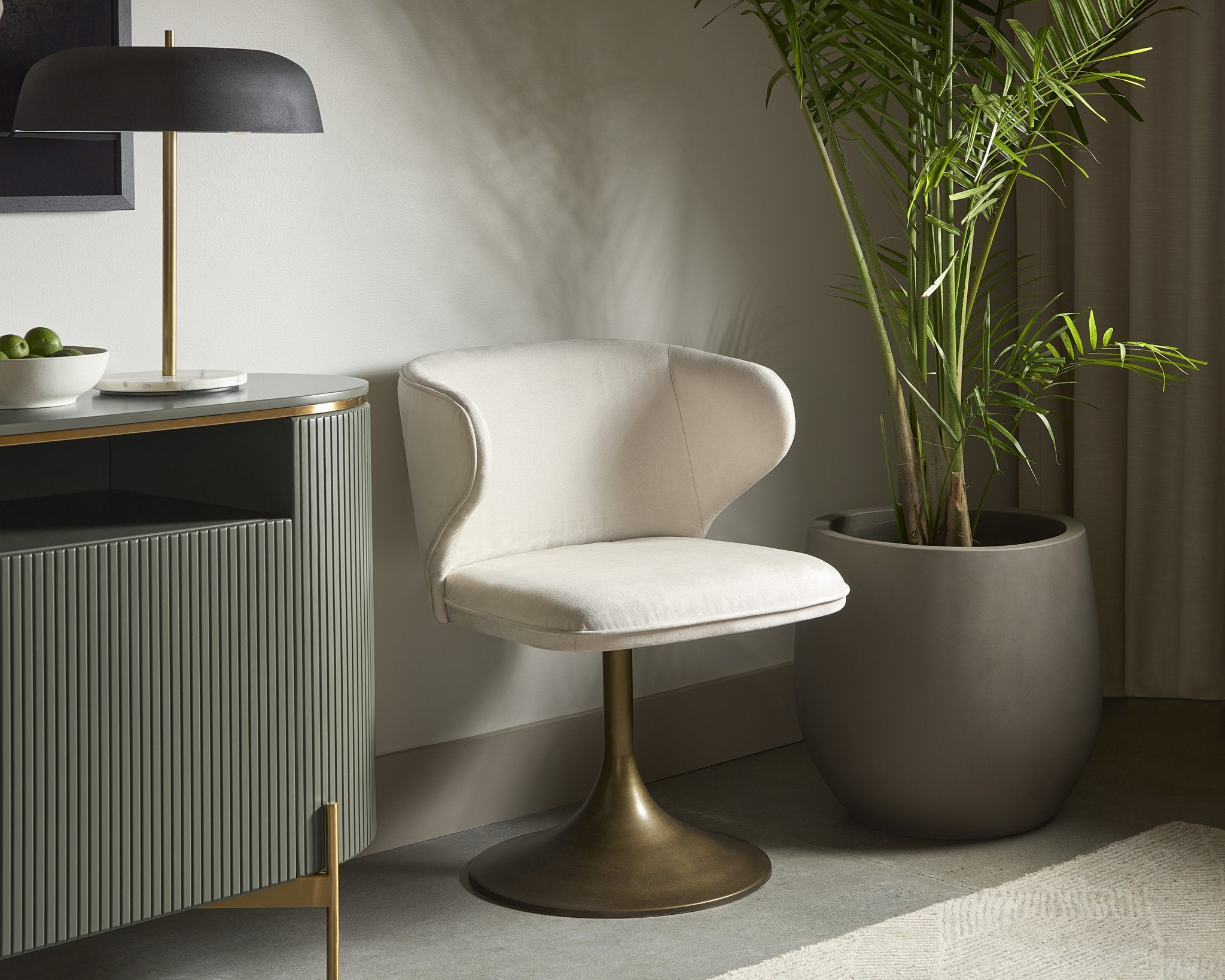 Sunpan Simone Swivel Dining Chair