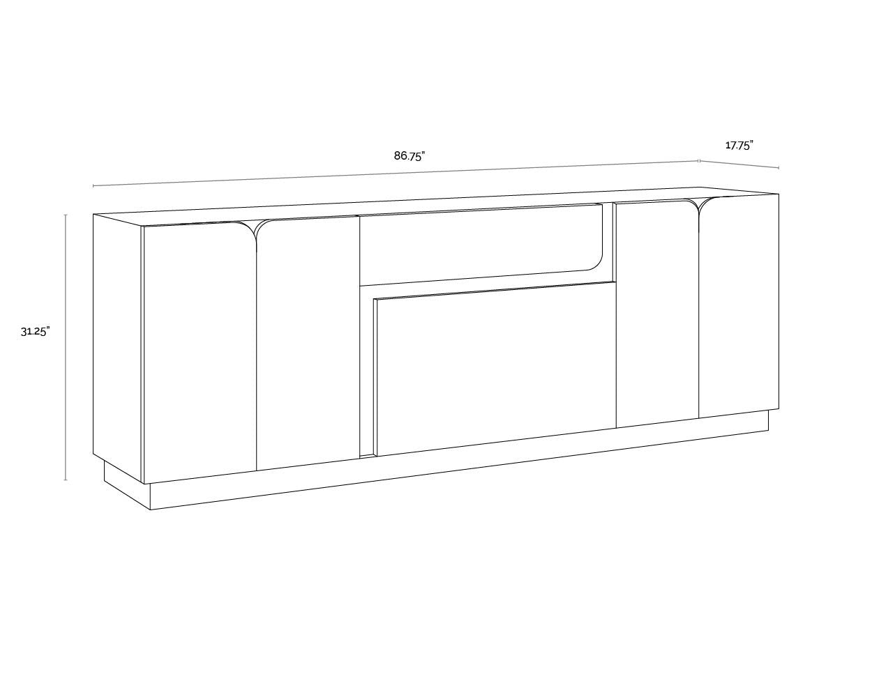 Sunpan Arezza Sideboard