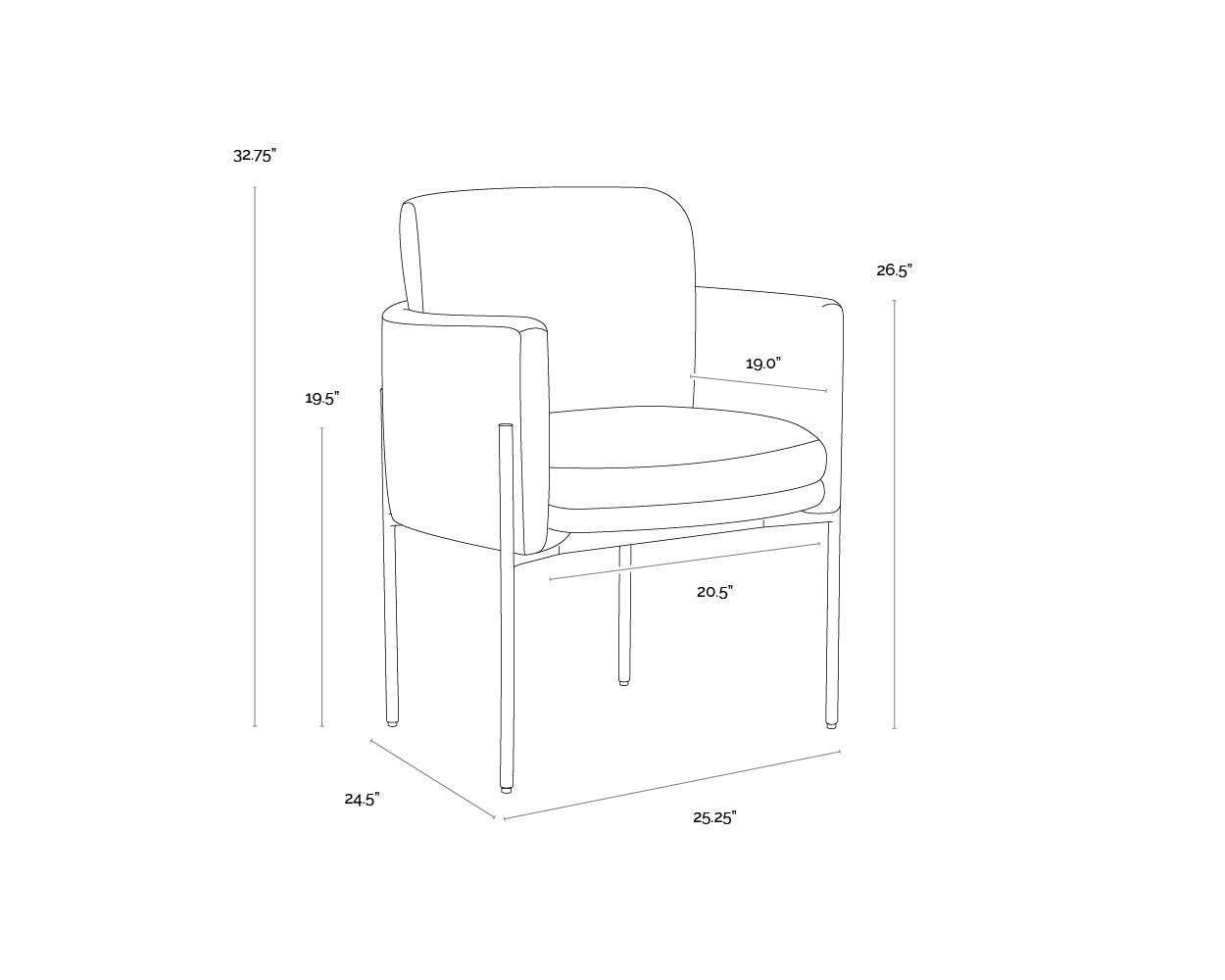 Sunpan Richie Dining Armchair