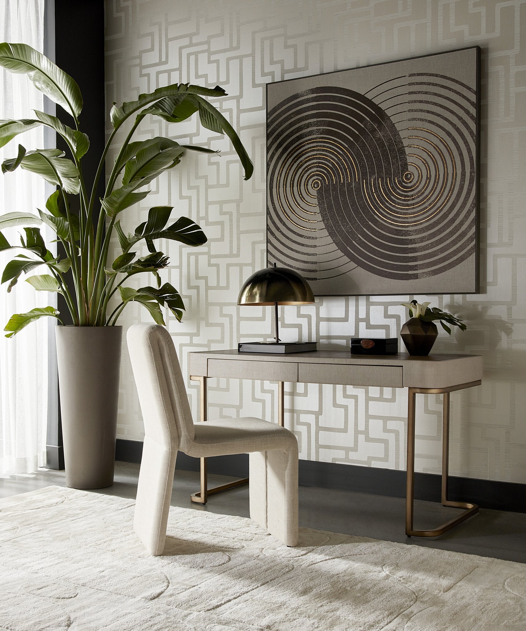 Sunpan Jamille Desk Cream